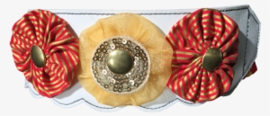 Striped Gold Flower Collar - Flower