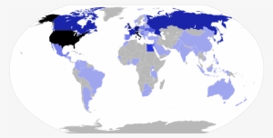 Bill Clinton Overseas Visits - Nafta Countries On World Map