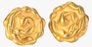 High-end, Pair Of 18k Gold Post Earrings Named The - Gold