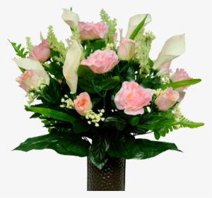 Px, File Size - Ruby's Silk Flowers Pink Rose And Calla Lily Mix Artificial