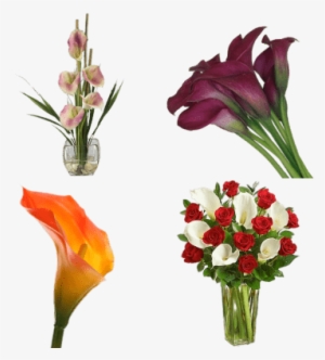 Flowers: Red Rose & Calla Lily Bouquet