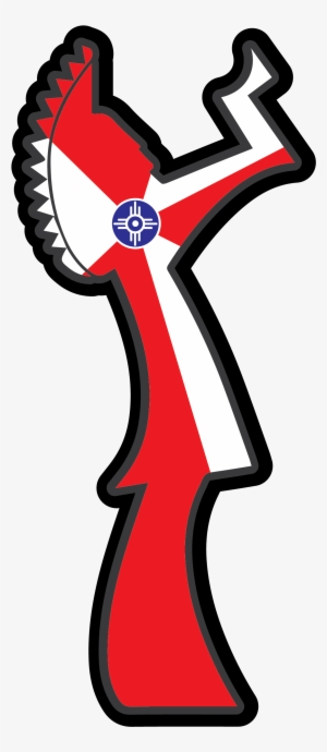 Wichita Keeper Of The Plains With Wichita, Kansas Flag - Symbol Wichita Keeper Of The Plains