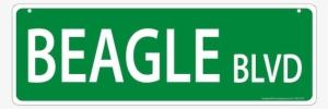 Imagine This Company's Beagle Street Sign - Plastic Street Signs Basset Blvd Basset Hound Dogs