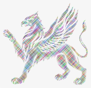 Line Art Griffin Animalistika Pop Art - Griffin Png