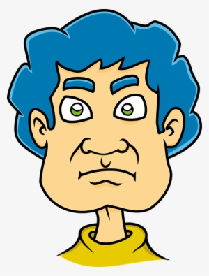 Angry-man - Man With Blue Hair Clipart