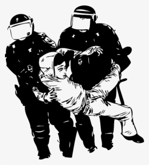 Police, Riot, Brutality, Violence, Anarchy - Drawing Of Police Brutality