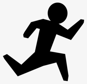 Run Black Man Clip Art At Clker - Black And White Person Running