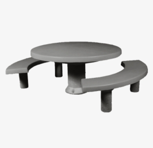 Round Pedestal Concrete Table - Concrete Picnic Table Png