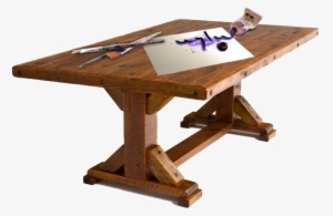 Lamps - - Rustic Trestle Table