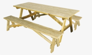 6 Foot 6 Inch Picnic Table - Classic Rectangle Picnic Table /w Benches Woodworking