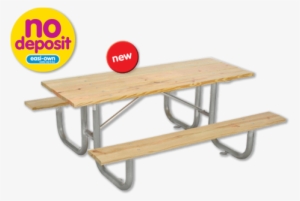 Picnic Table Wooden 6 Seater - Picnic Table