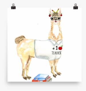Teacher Llama Solo Poster - Llama Teacher