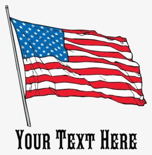 Custom Us Flag Design Banner - American Flag In Wind Shower Curtain