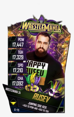Rusev S4 19 Wrestlemania34 - Wwe Supercard Wrestlemania 34 Cards
