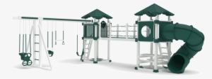 View The Full Image A-7 Deluxe Twin Towers - Playground Slide