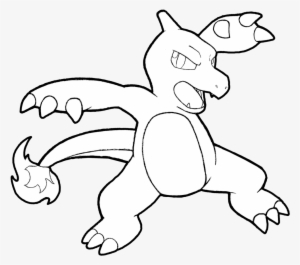 005 Ash's Charmeleon By Realarpmbq On Deviantart - Charmeleon Black And White