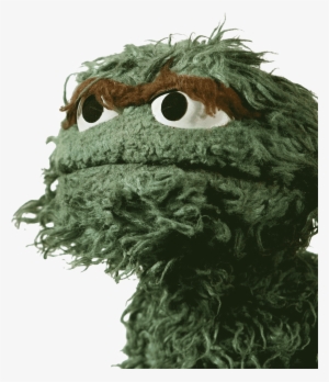 Oscar The Grouch Close Up - Oscar The Grouch Png