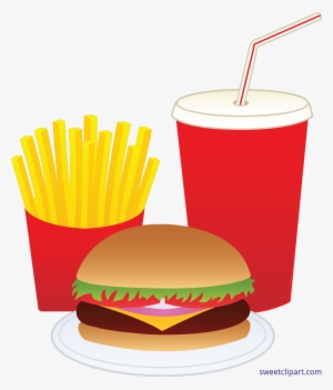 Fast Food Meal Clip Art - Burgers And Fries Clipart Png