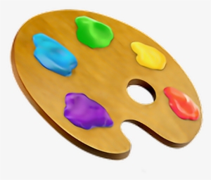 Emoji Paint Iphone Iphoneemoji Png Paint Palette Iphone - Artist Palette Emoji Transparent