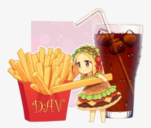 Hamburger Chibi Anime Drawing Food - Anime Food Girl Chibi