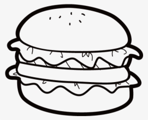 Jpg Freeuse Download Frappuccino Drawing Junk Food - Hamburger Coloring Page