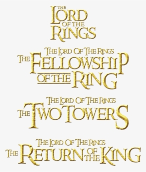 Title The Lord Of The Rings 2 Png Logo - Lord Of The Ring Title