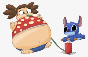 Picture Free Stock Drawing Stitch Body - Cartoon Girl Inflation