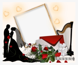 Romantic Wedding Png Photo Frame - Frame Wedding Day Png
