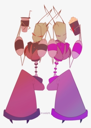 Invader Zim Red And Purple - Invader Zim Tallest Red Fanart