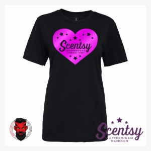 Scentsy Tri Star Heart Tri Blend Ladies T Shirt - Wax Boss Shirt