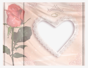 Pink Wedding Frames Png - Frame Wedding Heart Png Hd
