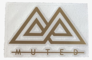 Muted Sticker - Gold - Blue