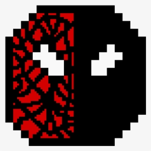 Spudder-man And Venom - Deadpool Face Pixel Art