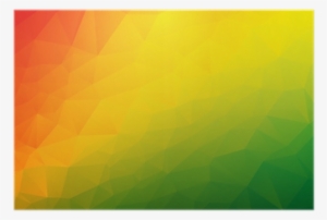 Abstract Triangular Red Yellow Green Background Poster - Graphic Design