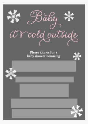 Error Message - Baby It's Cold Outside Shower Invitations