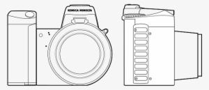 Black, Digital, Outline, Lens, White, Cartoon, Camera - Camara Fotografica Para Colorear