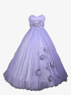 Purple Rose Gown - Dress