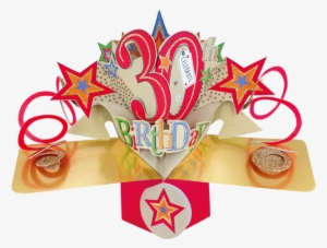 Happy 30th Birthday Pop-up Greeting Card