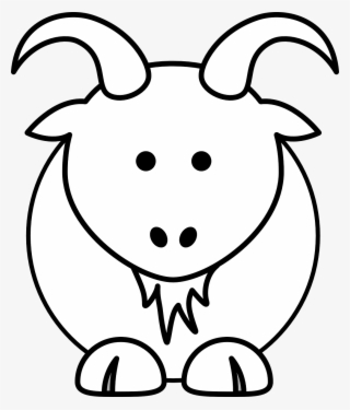 Cartoon Goat Bw Svg Clip Arts 510 X 599 Px