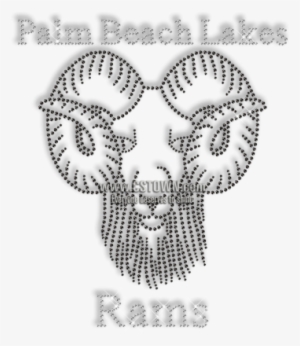 Rhinestone Goat Head Iron On Transfer Pattern For Clothes - Line Art