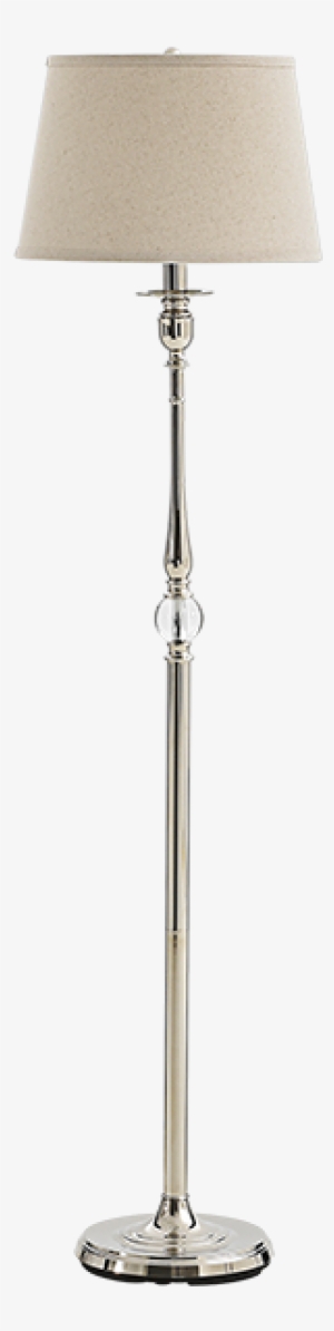 Image For Floor Lamp With Beige Shade - Stehlampe Messing Antik