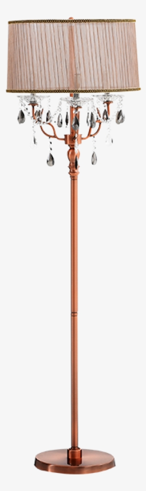 Image For Metal Floor Lamp With Pink Fabric Shade From - Lampshade