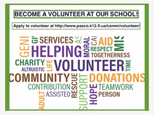 We Love Our Volunteers Web Development Information - Nonprofit Word Cloud