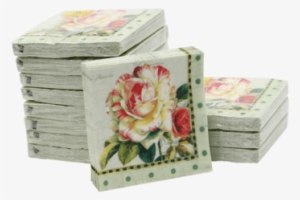 Colorful Printed Napkin Party Theme Hotel Paper Napkin - Framed Photographic Print: Garden View Iii : 19x16in