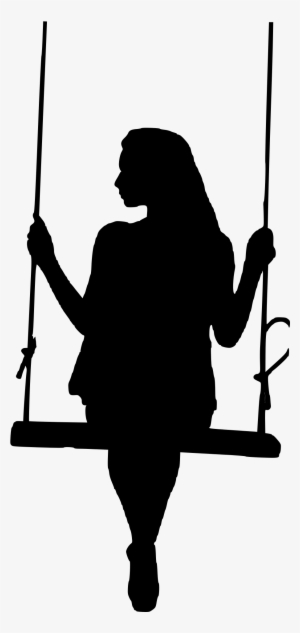 Silhouette At Getdrawings Com Free For Personal - Girl On Swing Silhouette