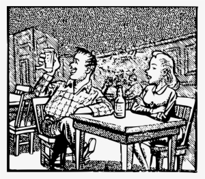 This Free Icons Png Design Of Couple Drink's At Bar