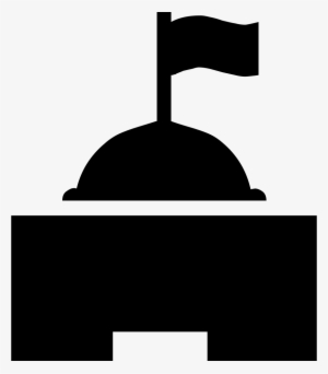 Monumental Building Silhouette - Govt Icon