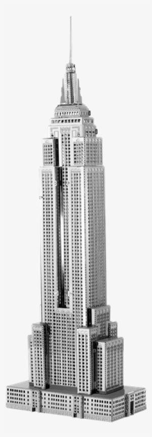 Empire State Building Silhouette Png For Kids - Fascinations Iconx Empire State Building 3d Metal Model