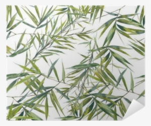 Watercolor Illustration Of Bamboo Leaves , Seamless