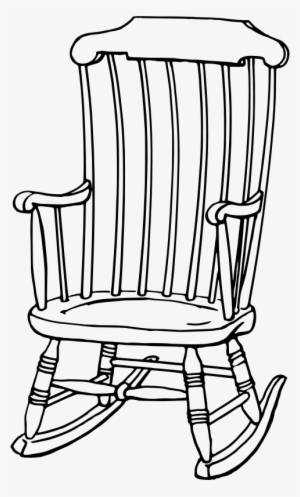 Medium Image - Black And White Rocking Chair Clip Art